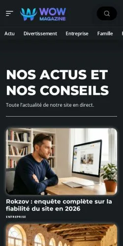 Forhåndsvisning af Wow Magazine, opført til udgivelse af sponsorerede artikler