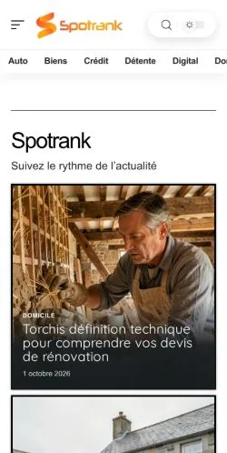 스폰서 기사 게재 매체로 등록된 Spotrank 사이트 미리보기