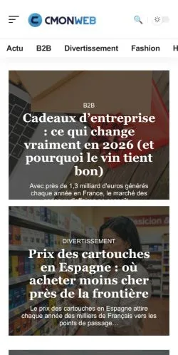 Anteprima del sito C Mon Web, referenziato per la pubblicazione di articoli sponsorizzati