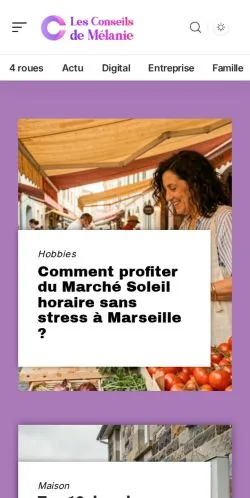 Vorschau der Website Les Conseils De Mélanie, gelistet für die Veröffentlichung gesponserter Artikel