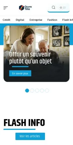 Aperçu du site Ouvre Tête, référencé pour publier un article sponsorisé