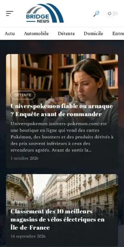 Podgląd witryny Bridge News, ujętej jako miejsce publikacji artykułów sponsorowanych