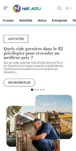 Vista previa del sitio Net Actu, referenciado para publicar artículos patrocinados