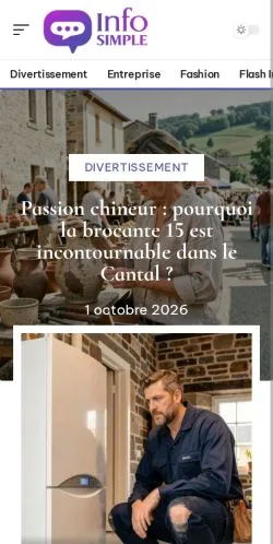 Aperçu du site Info Simple, référencé pour publier un article sponsorisé