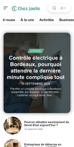 スポンサード記事の掲載先として登録されたChez Joëlleのサイトプレビュー