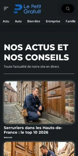 Pré-visualização do site Le Petit Gratuit, referenciado para publicar artigos patrocinados