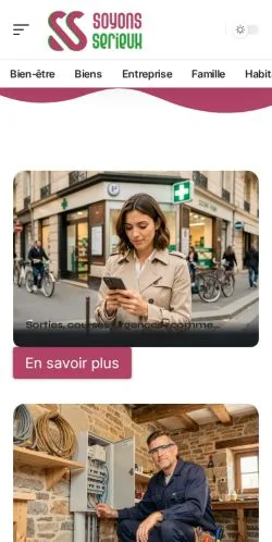 스폰서 기사 게재 매체로 등록된 Soyons Sérieux 사이트 미리보기