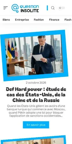 Vorschau der Website Question Insolite, gelistet für die Veröffentlichung gesponserter Artikel