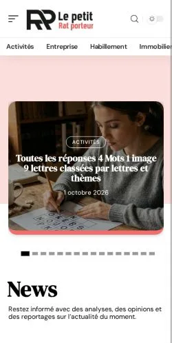 Vista previa del sitio Le Petit Rat Porteur, referenciado para publicar artículos patrocinados