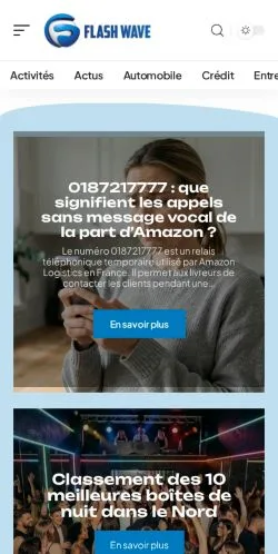 Vorschau der Website Flash Wave, gelistet für die Veröffentlichung gesponserter Artikel