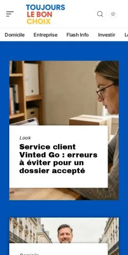 Aperçu du site Toujours Le Bon Choix, référencé pour publier un article sponsorisé