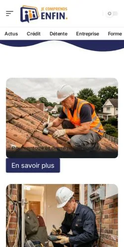 Anteprima del sito Je Comprends Enfin, referenziato per la pubblicazione di articoli sponsorizzati