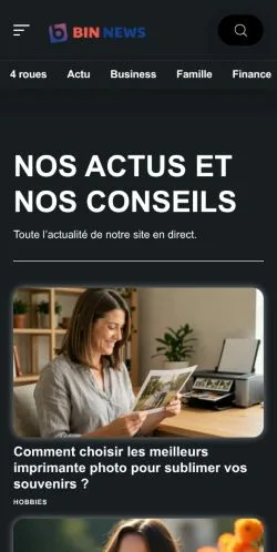 Anteprima del sito Bin News, referenziato per la pubblicazione di articoli sponsorizzati