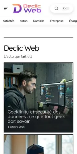 Anteprima del sito Declic Web, referenziato per la pubblicazione di articoli sponsorizzati