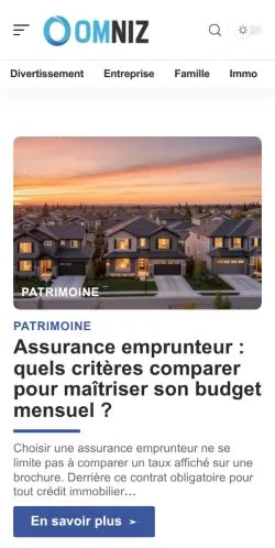 スポンサード記事の掲載先として登録されたOmniz Actu Webのサイトプレビュー