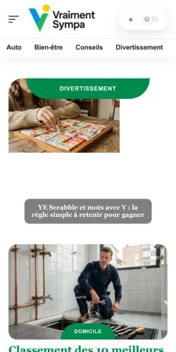 スポンサード記事の掲載先として登録されたVraiment Sympaのサイトプレビュー