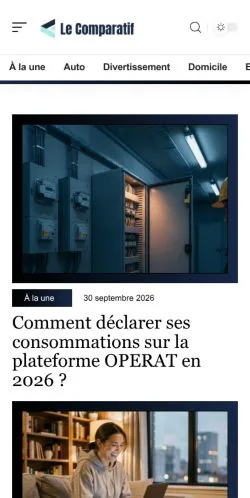 Forhåndsvisning af Le Comparatif, opført til udgivelse af sponsorerede artikler