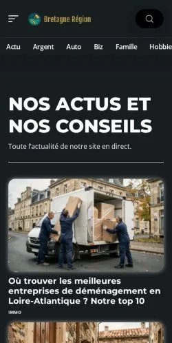 Anteprima del sito Bretagne Région, referenziato per la pubblicazione di articoli sponsorizzati