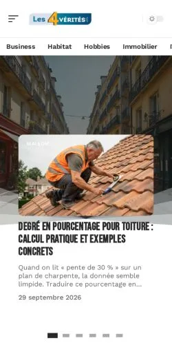 Pré-visualização do site Les 4 Vérités, referenciado para publicar artigos patrocinados