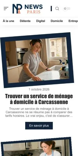 Anteprima del sito News Paris, referenziato per la pubblicazione di articoli sponsorizzati