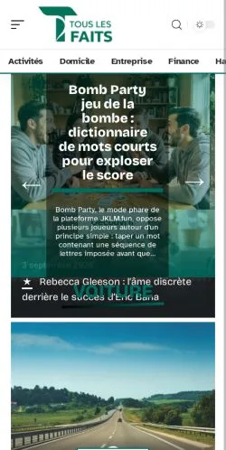 Anteprima del sito Tous Les Faits, referenziato per la pubblicazione di articoli sponsorizzati