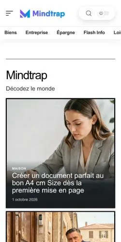 Vista previa del sitio Mindtrap, referenciado para publicar artículos patrocinados