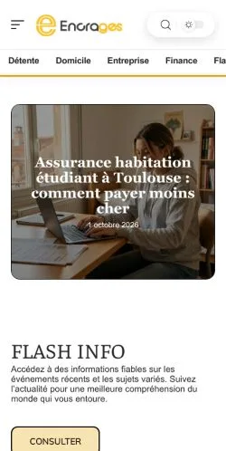 Anteprima del sito Encrages Actualités, referenziato per la pubblicazione di articoli sponsorizzati