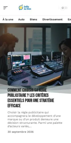 Anteprima del sito Info Du Web, referenziato per la pubblicazione di articoli sponsorizzati