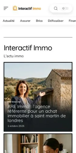 Anteprima del sito Interactif Immo, referenziato per la pubblicazione di articoli sponsorizzati