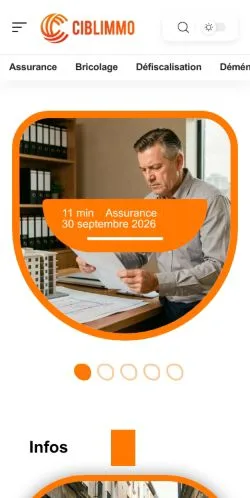 スポンサード記事の掲載先として登録されたCiblimmo Immobilierのサイトプレビュー