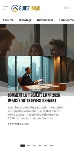 Anteprima del sito Guide Immo, referenziato per la pubblicazione di articoli sponsorizzati