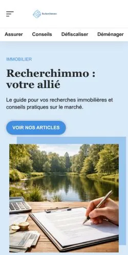 スポンサード記事の掲載先として登録されたRecherchimmo Guideのサイトプレビュー