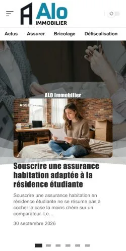 Vista previa del sitio ALO Immobilier, referenciado para publicar artículos patrocinados