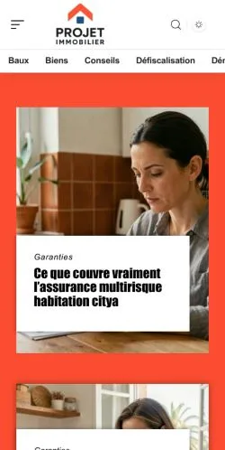 Anteprima del sito Projet Immobilier, referenziato per la pubblicazione di articoli sponsorizzati