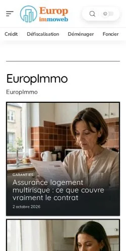 Vista previa del sitio EuropImmo, referenciado para publicar artículos patrocinados