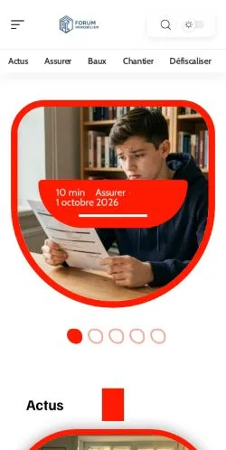 Podgląd witryny Forum Immobilier, ujętej jako miejsce publikacji artykułów sponsorowanych