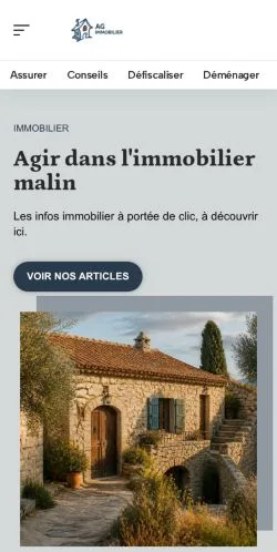 Vorschau der Website Ag Immobilier, gelistet für die Veröffentlichung gesponserter Artikel
