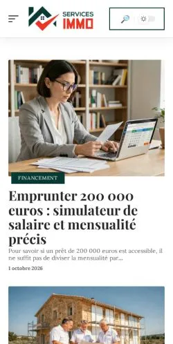 Anteprima del sito Services Immo, referenziato per la pubblicazione di articoli sponsorizzati
