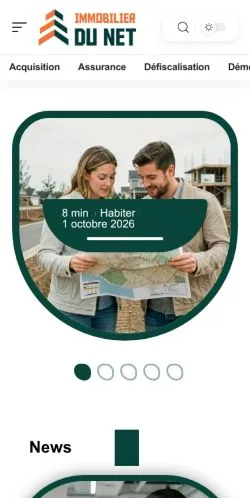 Podgląd witryny Immobilier Du Net, ujętej jako miejsce publikacji artykułów sponsorowanych
