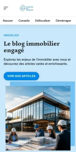 Vista previa del sitio Le Blog Du Foncier, referenciado para publicar artículos patrocinados