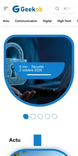 Vista previa del sitio Geekob Tech News, referenciado para publicar artículos patrocinados