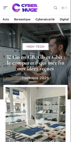 Anteprima del sito Cyber Huge Tech, referenziato per la pubblicazione di articoli sponsorizzati