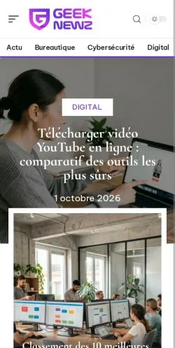 스폰서 기사 게재 매체로 등록된 Geek Newz 사이트 미리보기