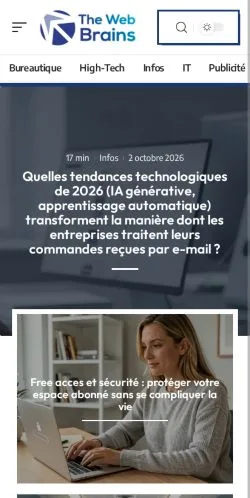 Anteprima del sito The Web Brains, referenziato per la pubblicazione di articoli sponsorizzati