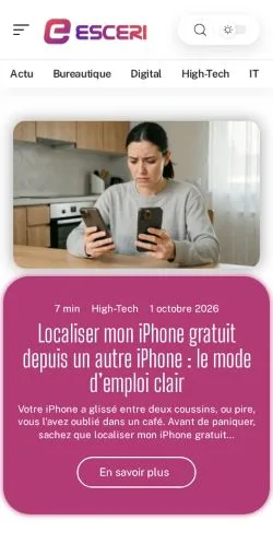 Vista previa del sitio Esceri Hi-Tech Blog, referenciado para publicar artículos patrocinados