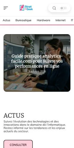 Anteprima del sito Strat Et Geek, referenziato per la pubblicazione di articoli sponsorizzati
