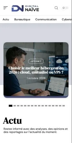 Anteprima del sito Digitale Naïve, referenziato per la pubblicazione di articoli sponsorizzati