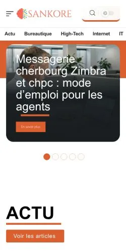 Vista previa del sitio Sankore Tech News, referenciado para publicar artículos patrocinados