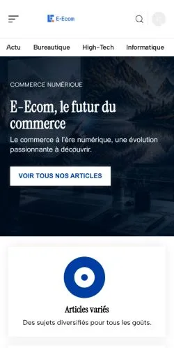 Vista previa del sitio E-Ecom Digital News, referenciado para publicar artículos patrocinados