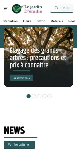 스폰서 기사 게재 매체로 등록된 Le Jardin d'Emilie 사이트 미리보기